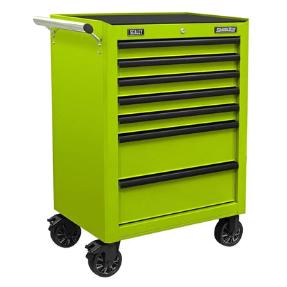 Sealey APSTACKTHV Top chest Roll cab Combination 14 Drawer with Ball-Bearing Slides Green