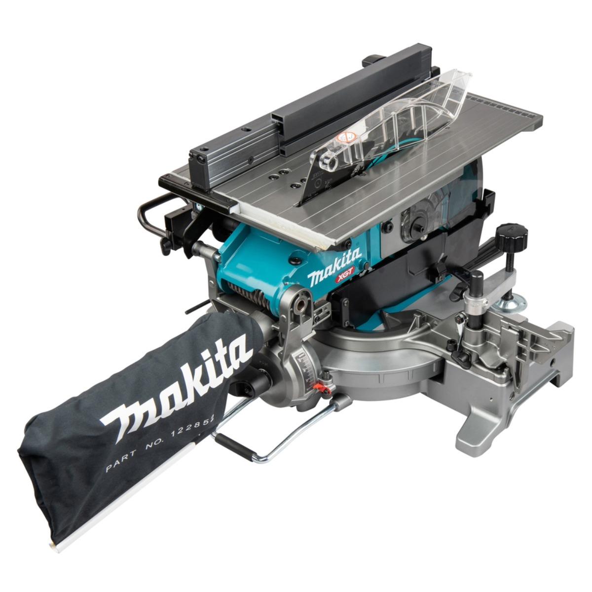 Makita LH001GZ 40V Max XGT Brushless 260mm Table Top Mitre Saw with 2 x 5.0Ah Battery & Charger