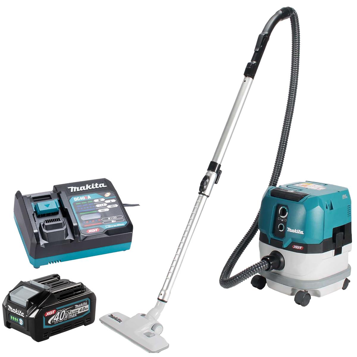 Makita VC001GLZ 40Vmax XGT Brushless Dust Extractor With 1 x 4.0Ah Battery & Charger